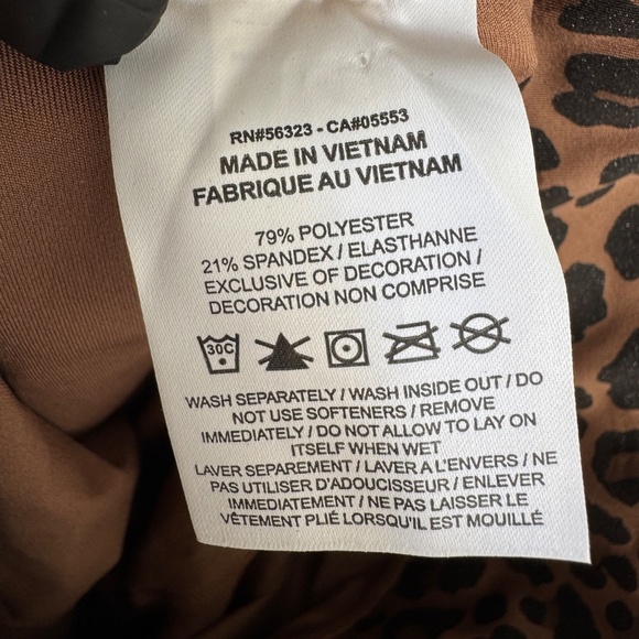 Nike Women Leggings Dri-Fit Brown XS Animal Print Performance Athletic Running - Picture 9 of 10